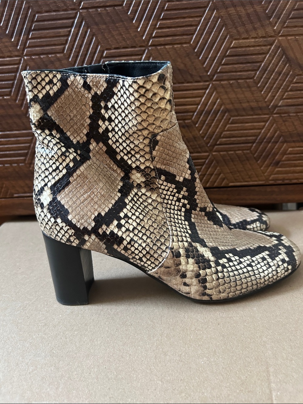 Snakeskin Booties